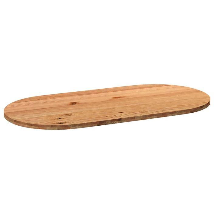 Dessus de table 200x100x4 cm bois de chêne massif ovale - Photo n°1