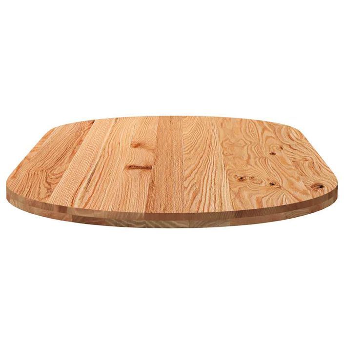 Dessus de table 200x100x4 cm bois de chêne massif ovale - Photo n°4