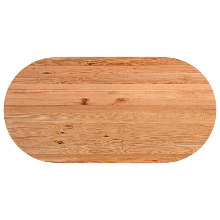 Dessus de table 200x100x4 cm bois de chêne massif ovale - Photo n°6