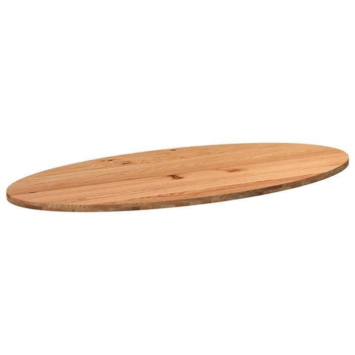 Dessus de table 220x100x4 cm bois de chêne massif ovale - Photo n°1