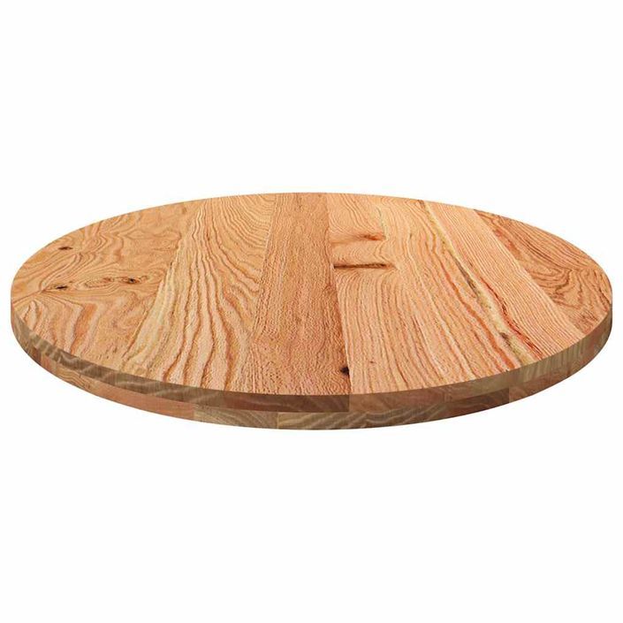 Dessus de table 220x100x4 cm bois de chêne massif ovale - Photo n°4