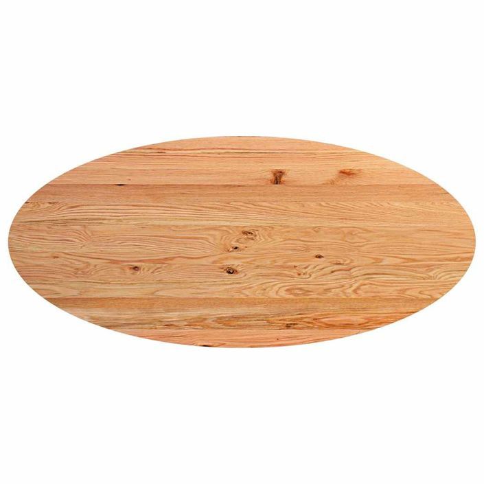 Dessus de table 220x100x4 cm bois de chêne massif ovale - Photo n°6