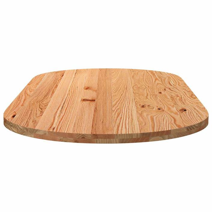 Dessus de table 220x100x4 cm bois de chêne massif ovale - Photo n°4