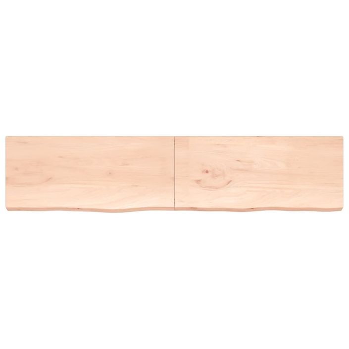 Dessus de table 220x50x6 cm bois de chêne massif non traité - Photo n°3