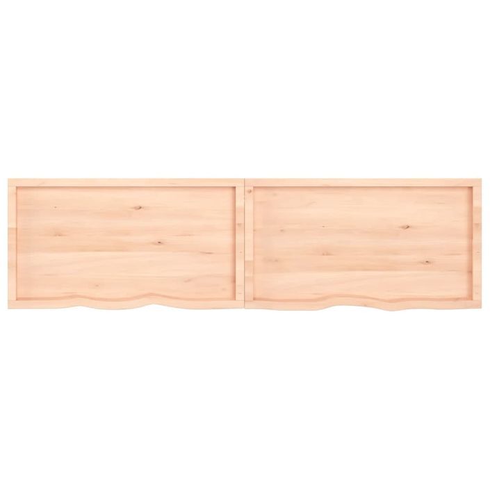 Dessus de table 220x60x(2-4) cm bois de chêne massif non traité - Photo n°4