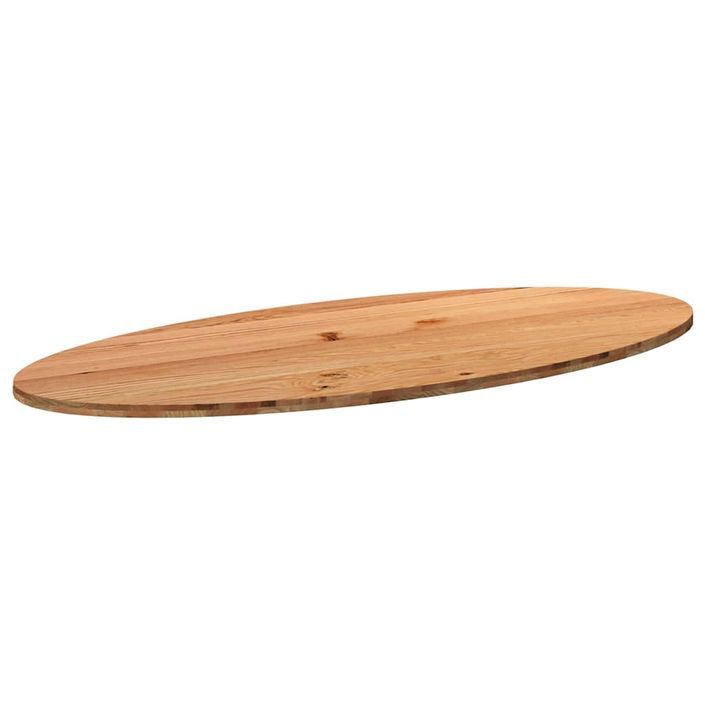 Dessus de table 240x100x4 cm bois de chêne massif ovale - Photo n°1