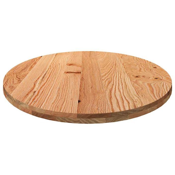 Dessus de table 240x100x4 cm bois de chêne massif ovale - Photo n°4