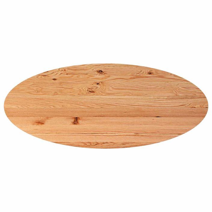 Dessus de table 240x100x4 cm bois de chêne massif ovale - Photo n°6