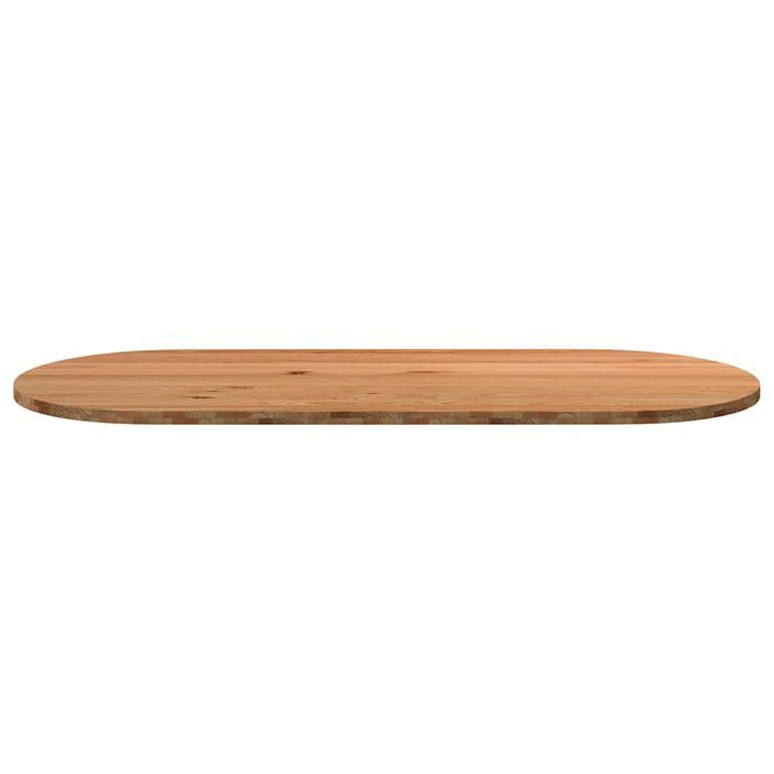 Dessus de table 240x100x4 cm bois de chêne massif ovale - Photo n°3