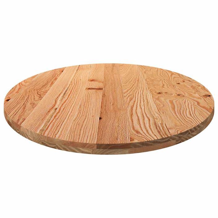 Dessus de table 280x120x4 cm bois de chêne massif ovale - Photo n°4