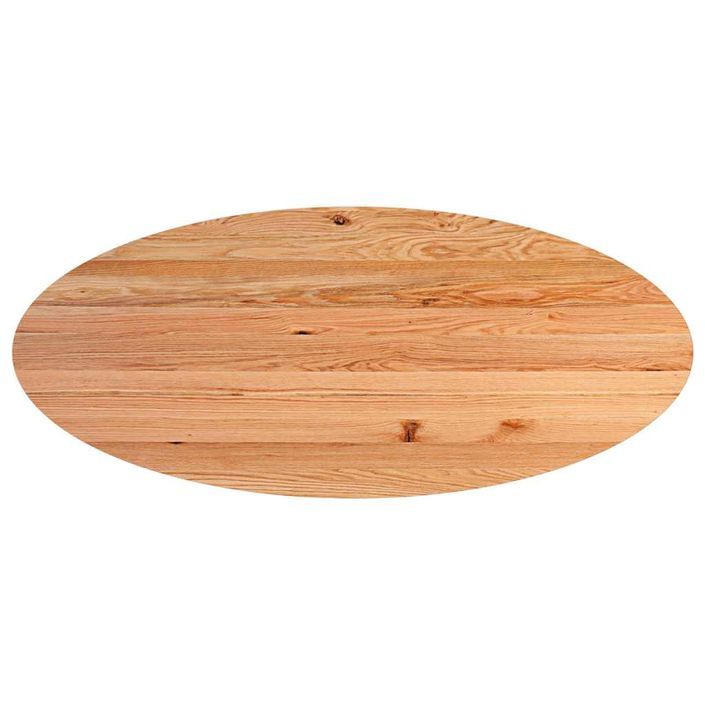 Dessus de table 280x120x4 cm bois de chêne massif ovale - Photo n°6