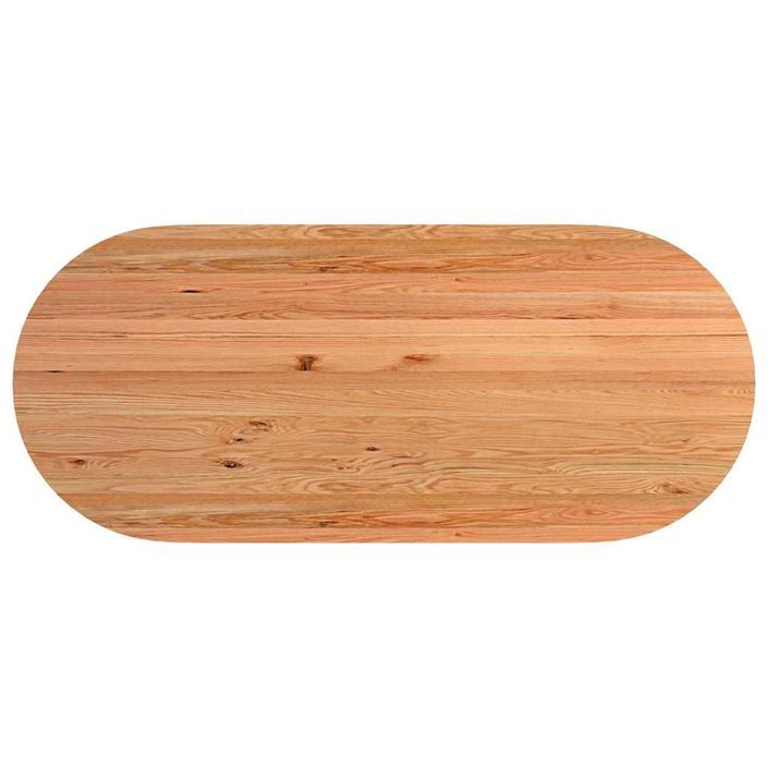 Dessus de table 280x120x4 cm bois de chêne massif ovale - Photo n°6