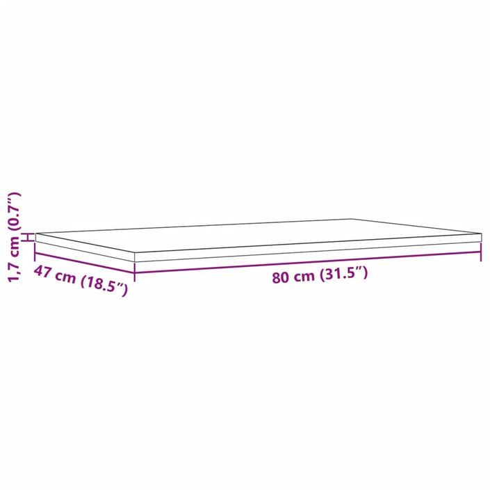 Dessus de table 3 pcs 80x47x1,7cm rectangulaire bois pin massif - Photo n°10