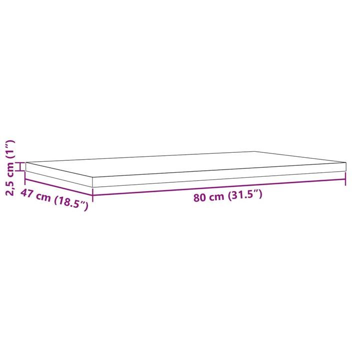 Dessus de table 3 pcs 80x47x2,5cm rectangulaire bois pin massif - Photo n°10