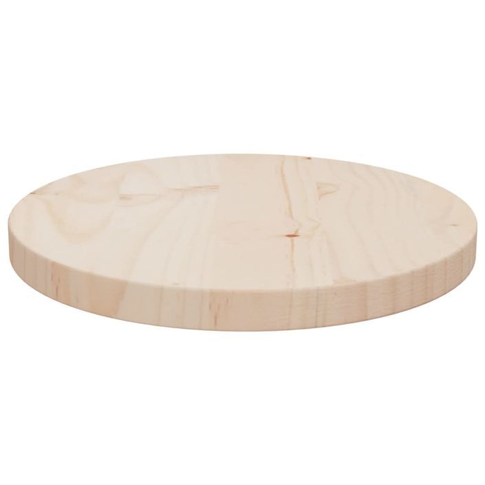 Dessus de table Ø30x2,5 cm Bois de pin massif - Photo n°2