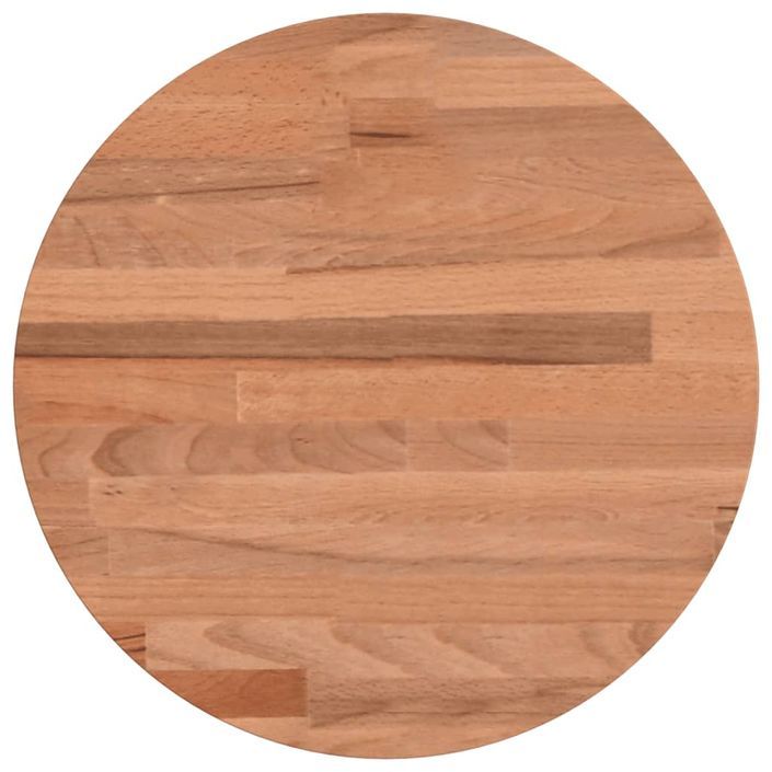 Dessus de table Ø30x2,5 cm rond bois massif de hêtre - Photo n°1