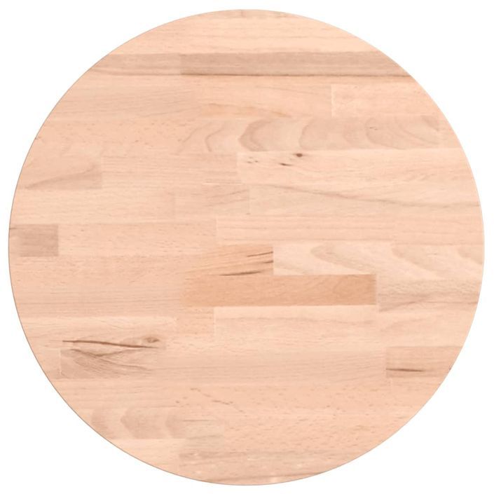 Dessus de table Ø30x2,5 cm rond bois massif de hêtre - Photo n°2