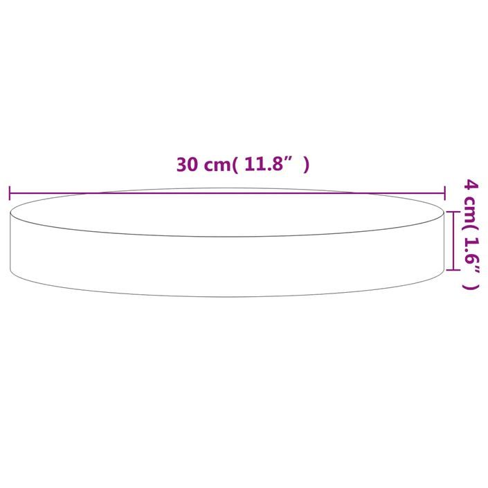 Dessus de table Ø30x4 cm rond bois massif de hêtre - Photo n°4