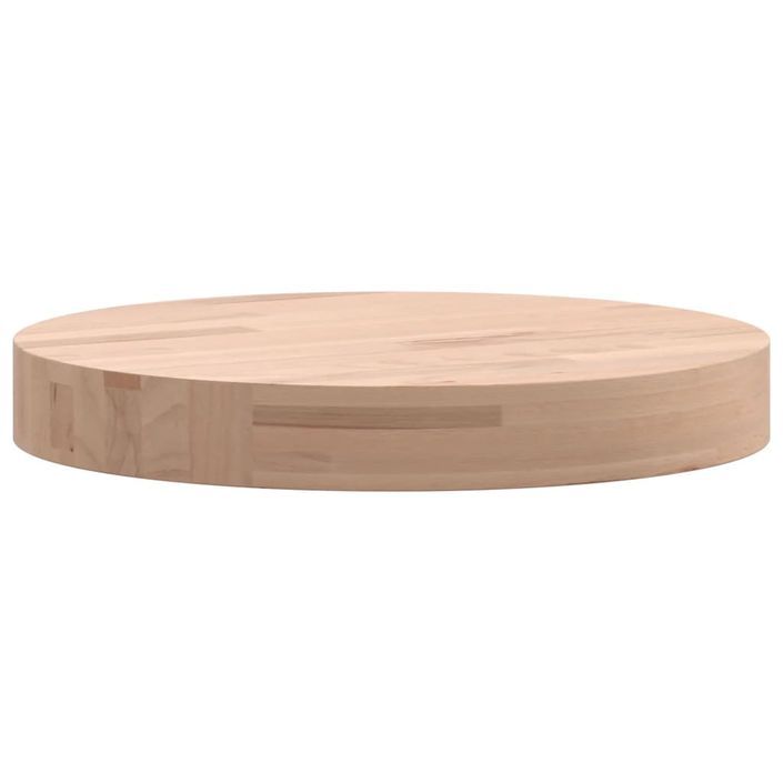 Dessus de table Ø30x4 cm rond bois massif de hêtre - Photo n°6