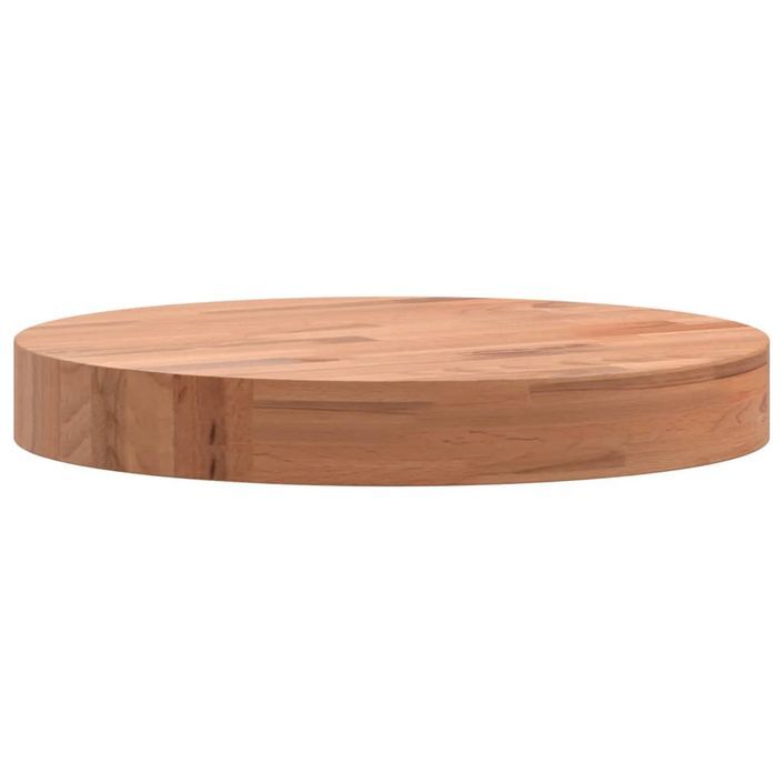 Dessus de table Ø30x4 cm rond bois massif de hêtre - Photo n°5