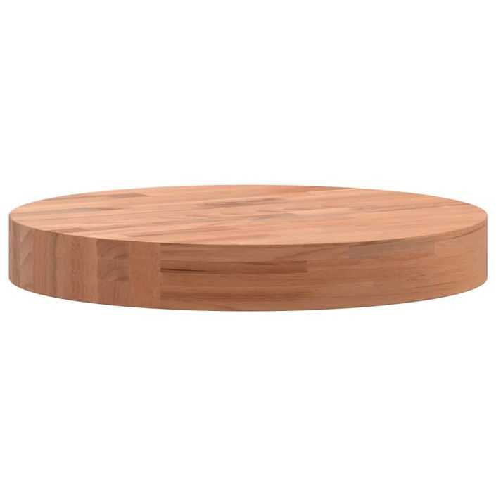 Dessus de table Ø30x4 cm rond bois massif de hêtre - Photo n°6