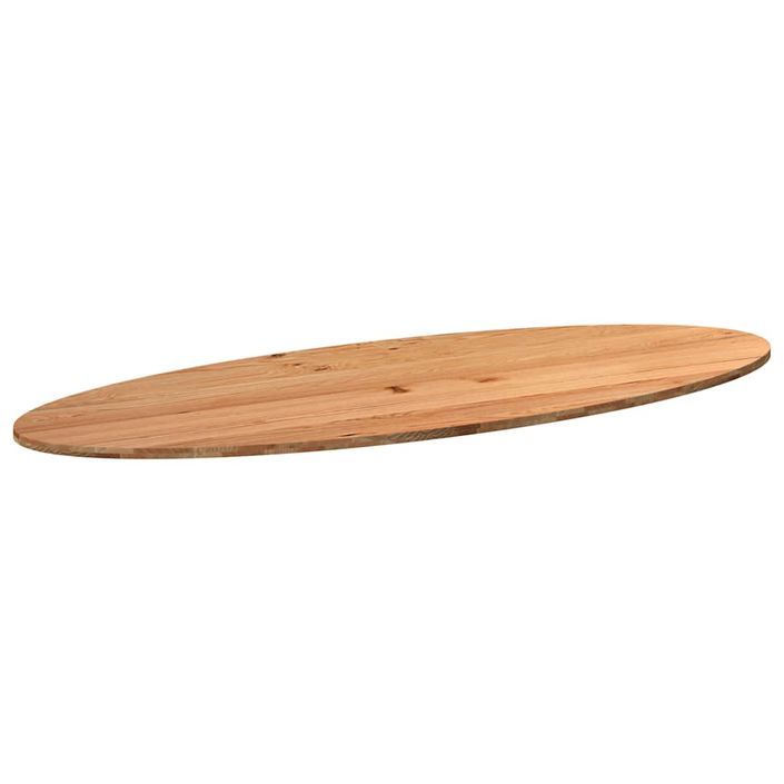 Dessus de table 320x120x4 cm bois de chêne massif ovale - Photo n°1