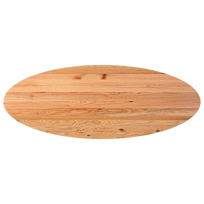 Dessus de table 320x120x4 cm bois de chêne massif ovale - Photo n°6