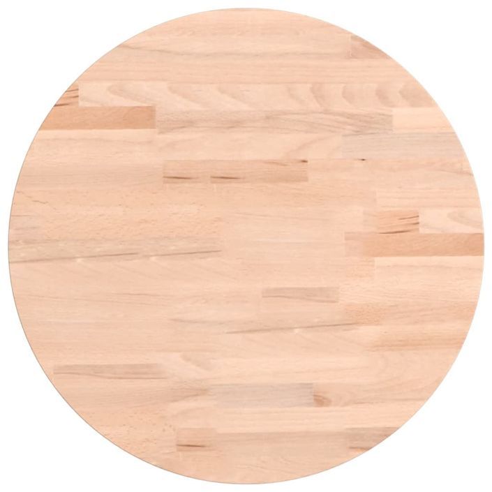 Dessus de table Ø40x1,5 cm rond bois massif de hêtre - Photo n°2