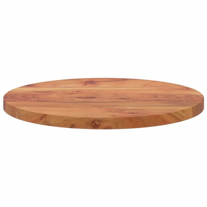 Dessus de table Ø40x2,5 cm rond bois massif d'acacia - Photo n°4