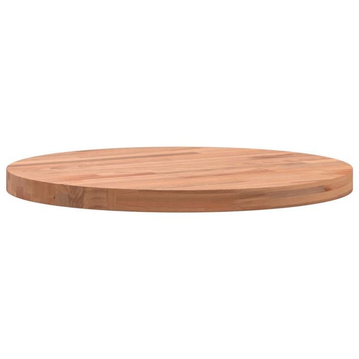 Dessus de table Ø40x2,5 cm rond bois massif de hêtre - Photo n°5