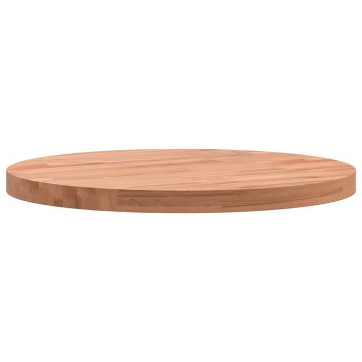 Dessus de table Ø40x2,5 cm rond bois massif de hêtre - Photo n°6