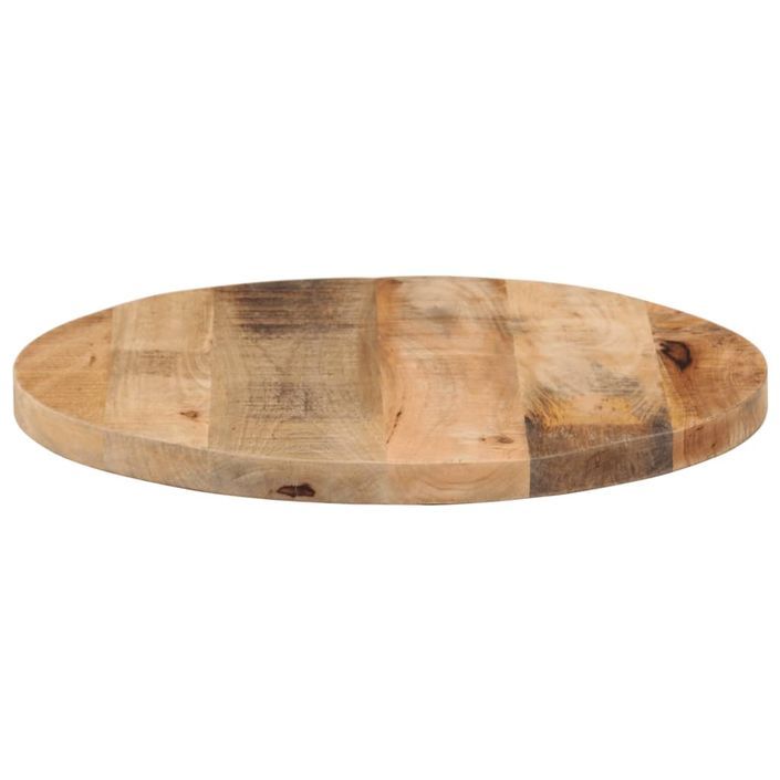 Dessus de table Ø 40x2,5 cm rond bois massif de manguier brut - Photo n°4