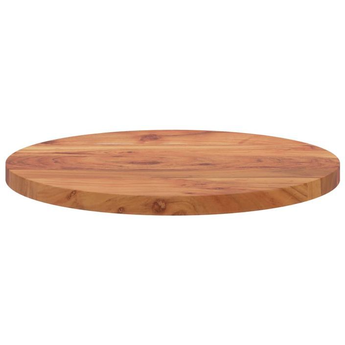 Dessus de table Ø40x3,8 cm rond bois massif d'acacia - Photo n°4