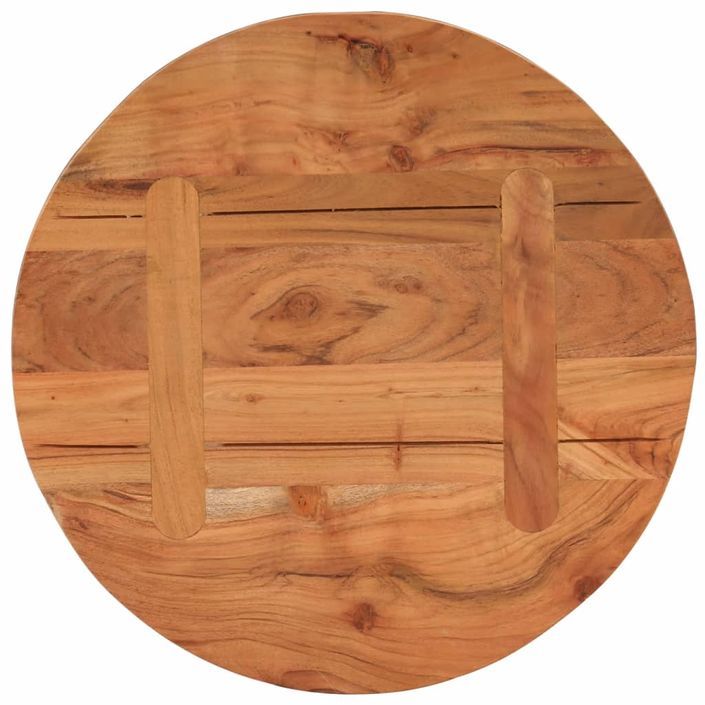 Dessus de table Ø40x3,8 cm rond bois massif d'acacia - Photo n°5