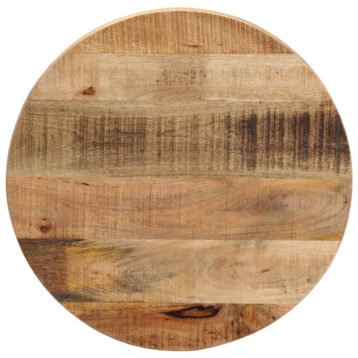 Dessus de table Ø 40x3,8 cm rond bois massif de manguier brut - Photo n°1