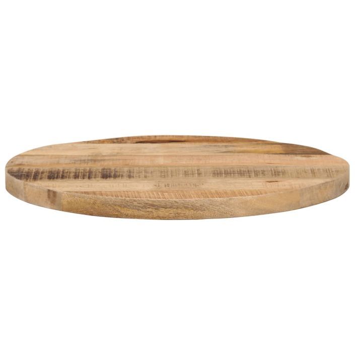 Dessus de table Ø 40x3,8 cm rond bois massif de manguier brut - Photo n°3