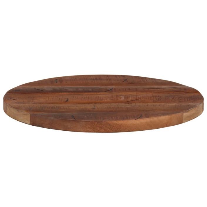 Dessus de table Ø 40x3,8 cm rond bois massif de récupération - Photo n°3