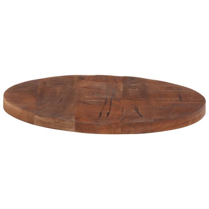 Dessus de table Ø 40x3,8 cm rond bois massif de récupération - Photo n°4