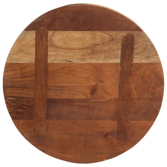 Dessus de table Ø 40x3,8 cm rond bois massif de récupération - Photo n°5