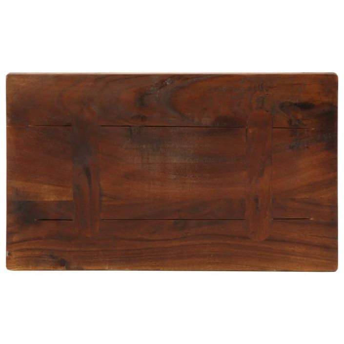 Dessus de table 40x30x2,5 cm rectangulaire bois massif récupéré - Photo n°5