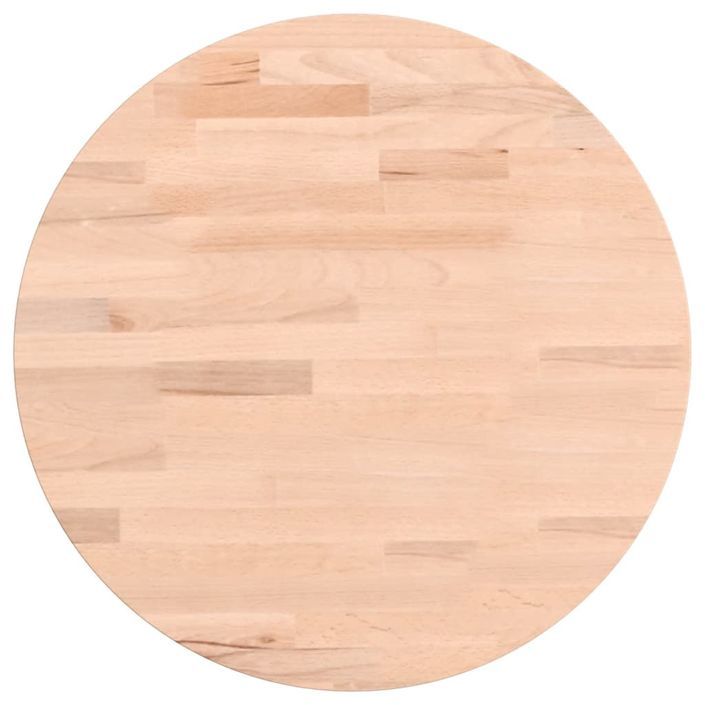 Dessus de table Ø40x4 cm rond bois massif de hêtre - Photo n°1