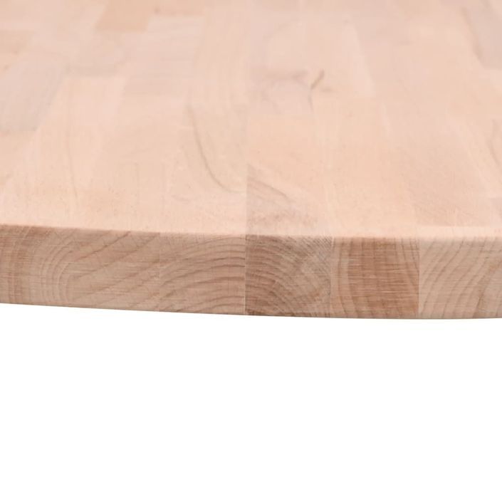 Dessus de table Ø40x4 cm rond bois massif de hêtre - Photo n°3