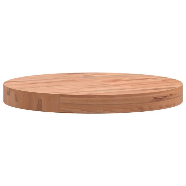 Dessus de table Ø40x4 cm rond bois massif de hêtre - Photo n°6