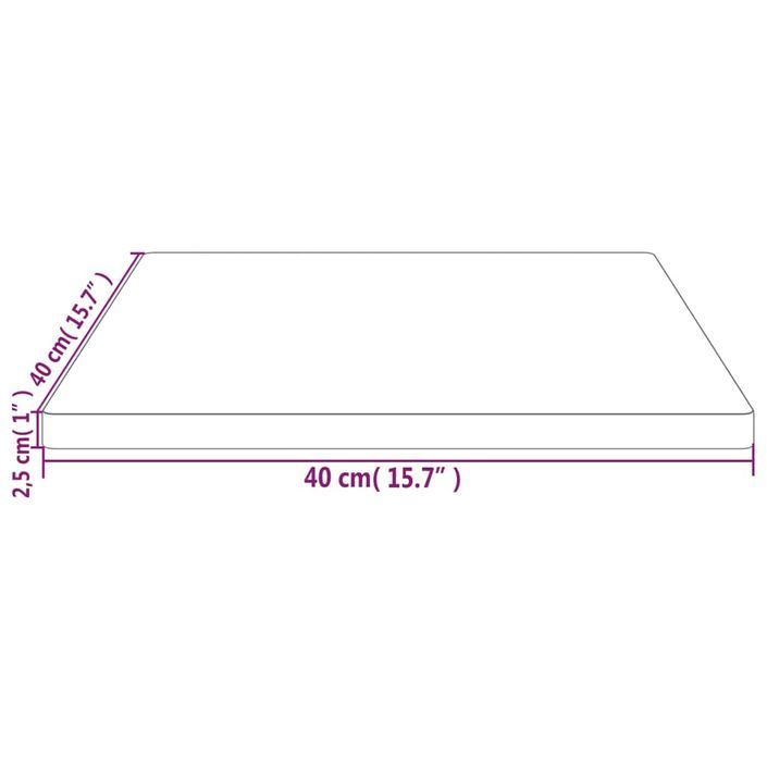 Dessus de table 40x40x2,5 cm bois de pin massif - Photo n°7