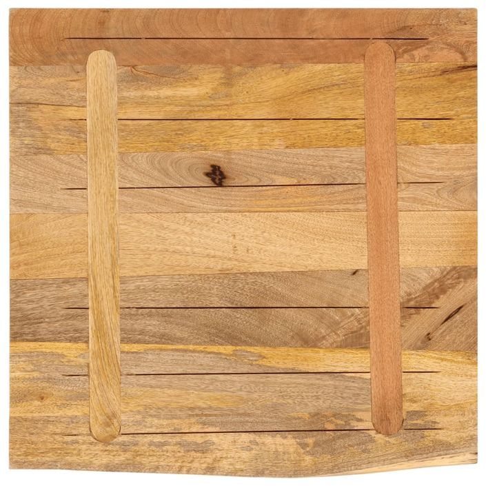 Dessus de table 40x40x2,5 cm bord vivant bois massif manguier - Photo n°5