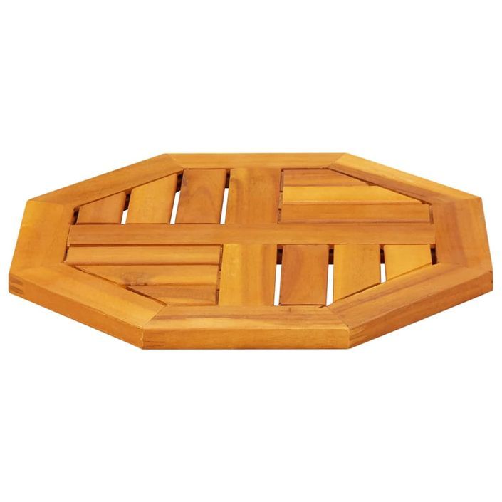 Dessus de table 40x40x2 cm octogonal bois massif d'acacia - Photo n°5