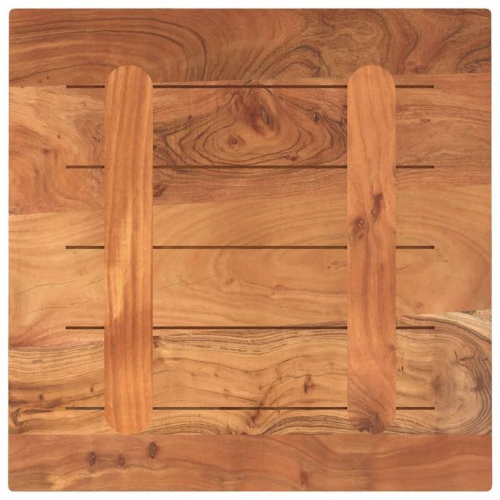 Dessus de table 40x40x3,8 cm carré bois massif d'acacia - Photo n°5