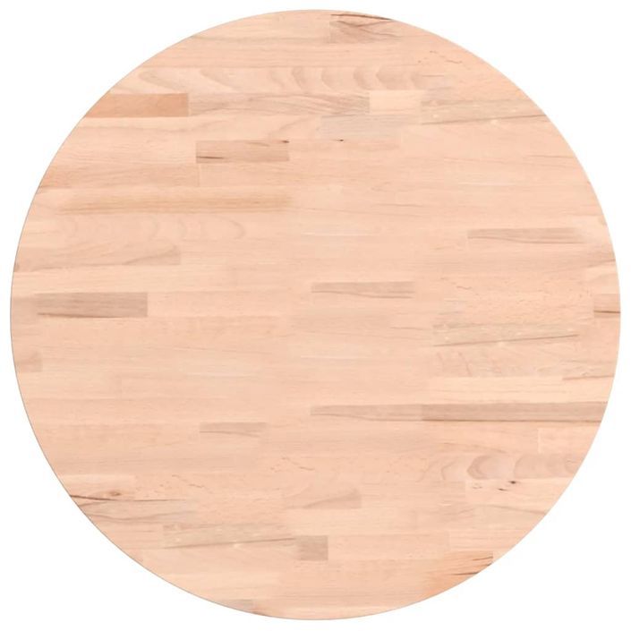 Dessus de table Ø50x1,5 cm rond bois massif de hêtre - Photo n°2