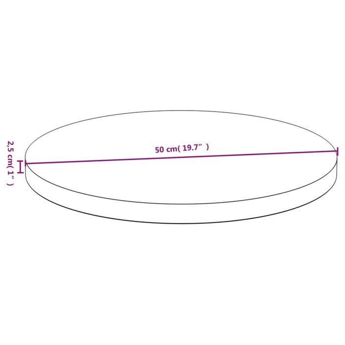 Dessus de table Ø50x2,5 cm bambou - Photo n°4