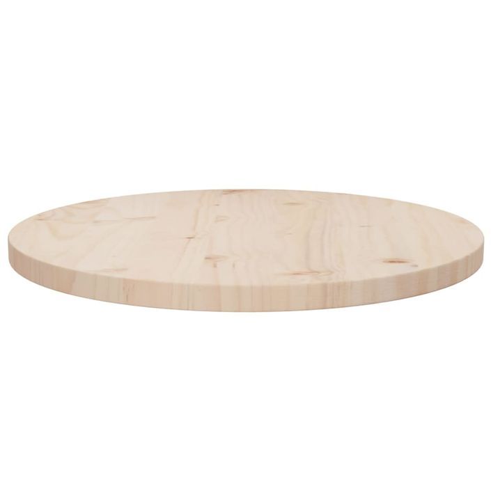 Dessus de table Ø50x2,5 cm Bois de pin massif - Photo n°2